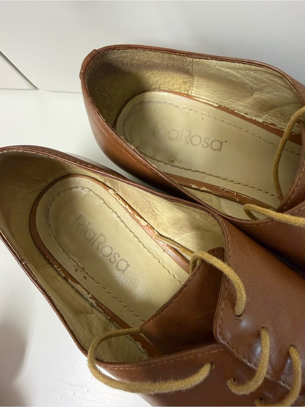 Ria Rosa Women’s Brown Woven Leather Oxford Shoes Size US & - Picture 6 of 8